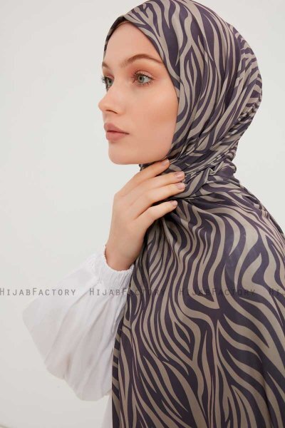 Hafiz - Hijab Estampada Púrpura