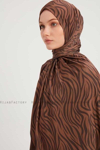 Hafiz - Hijab Estampada Canela