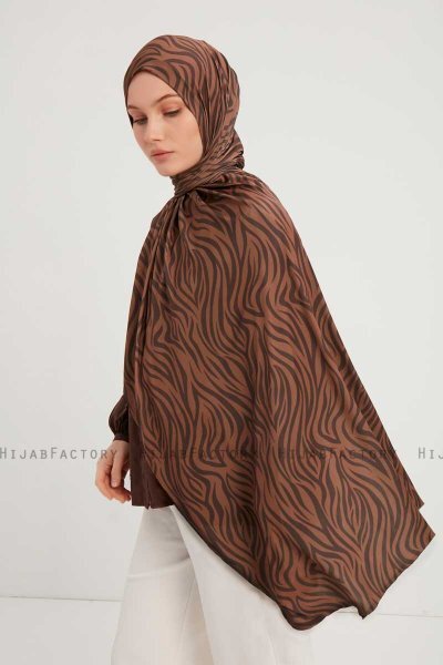 Hafiz - Hijab Estampada Canela