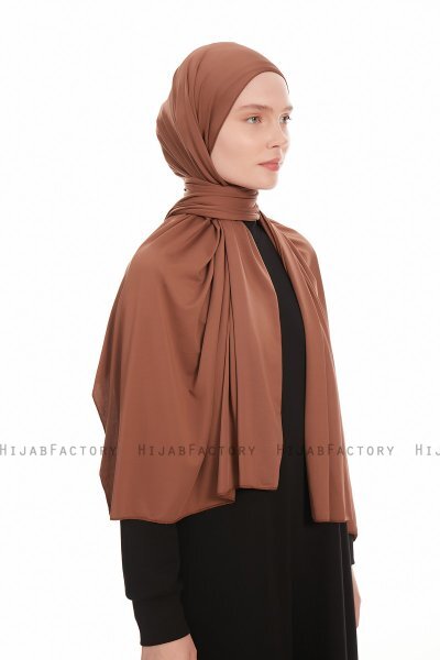 Farah - Hijab Jersey Marrón
