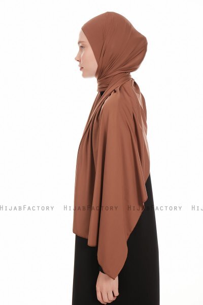 Farah - Hijab Jersey Marrón
