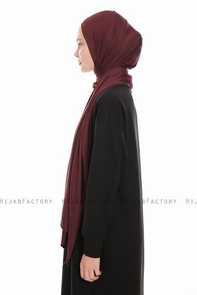 Farah - Hijab Jersey Ciruelas