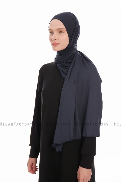 Farah - Hijab Jersey Azul Marino