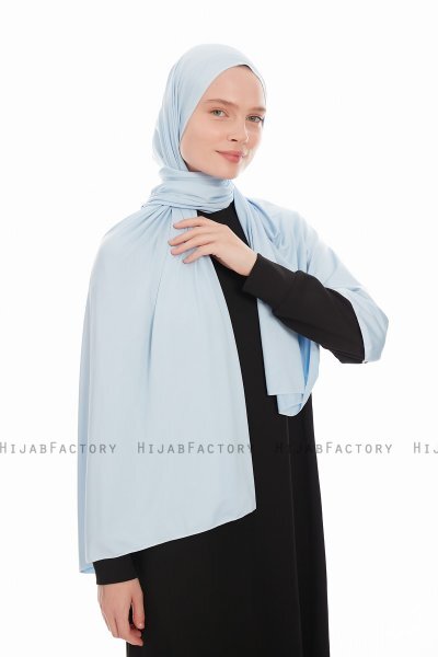 Farah - Hijab Jersey Azul Claro