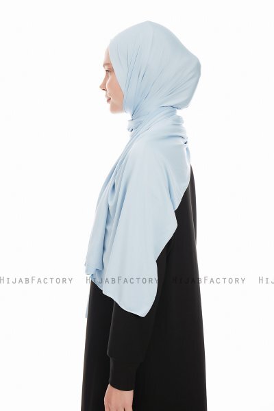 Farah - Hijab Jersey Azul Claro