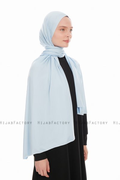 Farah - Hijab Jersey Azul Claro