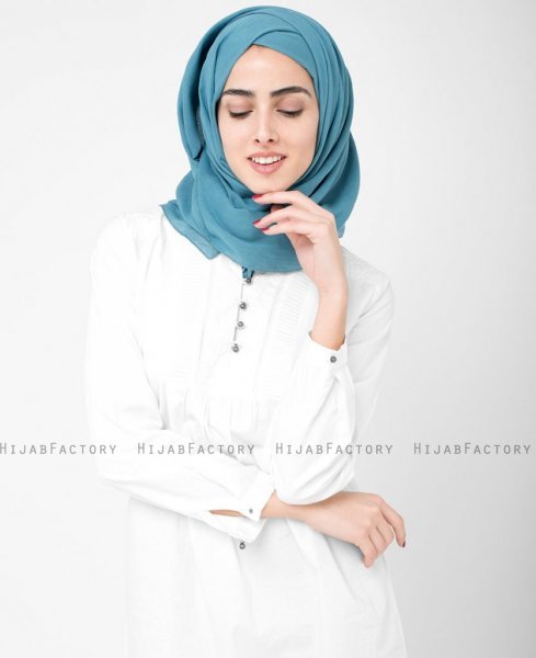 Aegean Turkos Bomull Voile Hijab 5TA26a