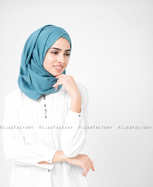 Aegean Turkos Bomull Voile Hijab 5TA26c