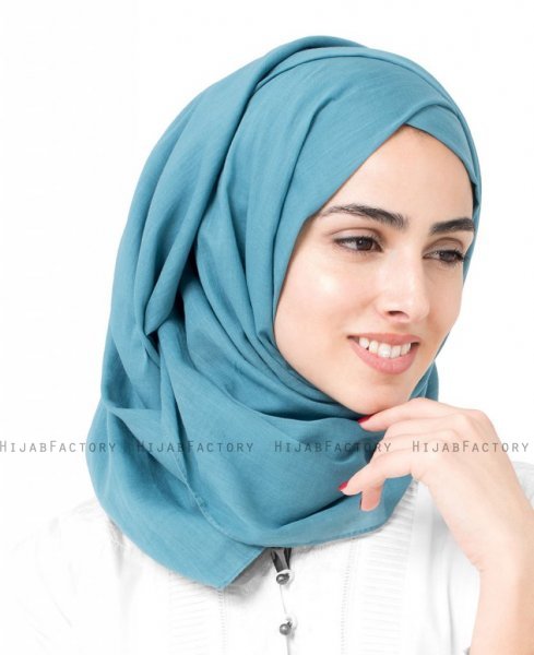 Aegean Turkos Bomull Voile Hijab 5TA26d