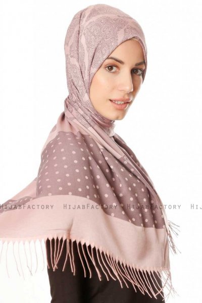 Alev - Hijab Estampado Rosa De Antaño