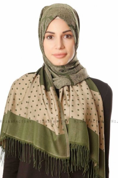 Alev - Hijab Estampado Caqui