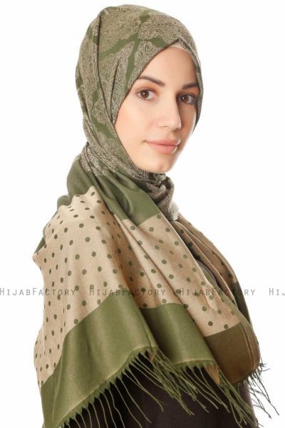 Alev - Hijab Estampado Caqui