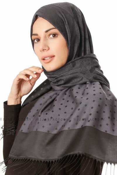 Alev - Hijab Estampado Negro