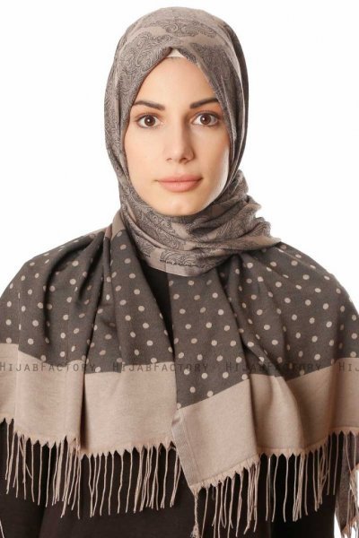 Alev - Hijab Estampado Taupe