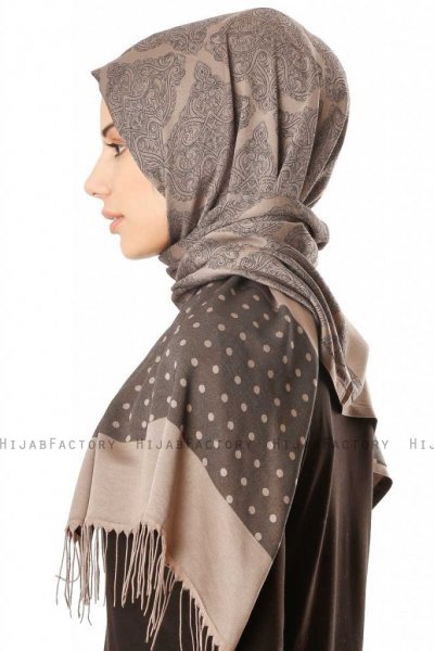 Alev - Hijab Estampado Taupe