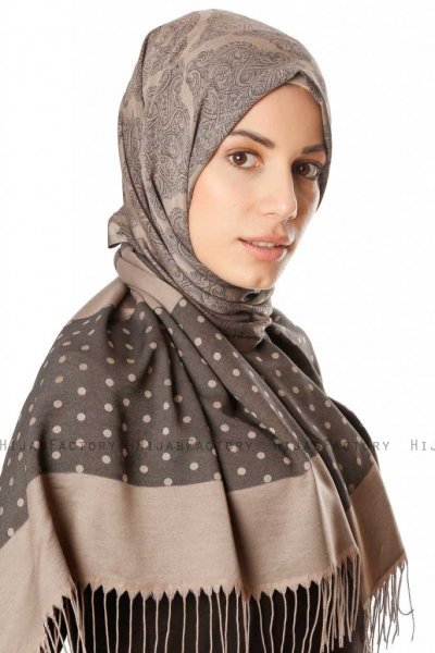 Alev - Hijab Estampado Taupe
