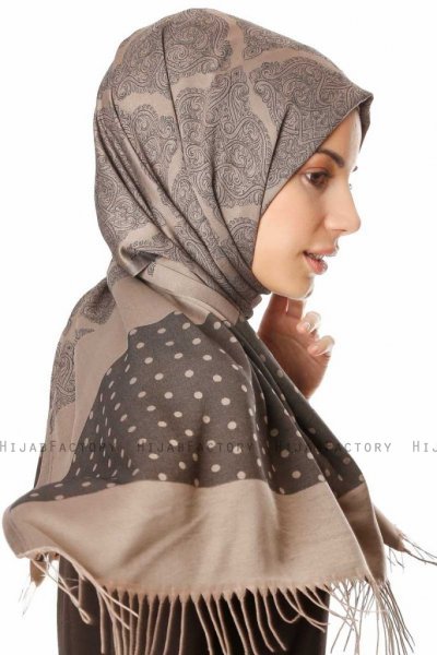 Alev - Hijab Estampado Taupe