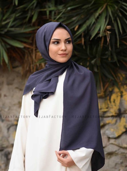 Alida - Hijab De Algodón Antracita - Mirach
