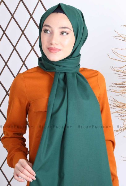 Alida - Hijab De Algodón Verde Oscuro - Mirach