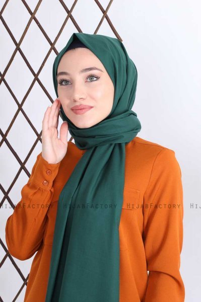 Alida - Hijab De Algodón Verde Oscuro - Mirach