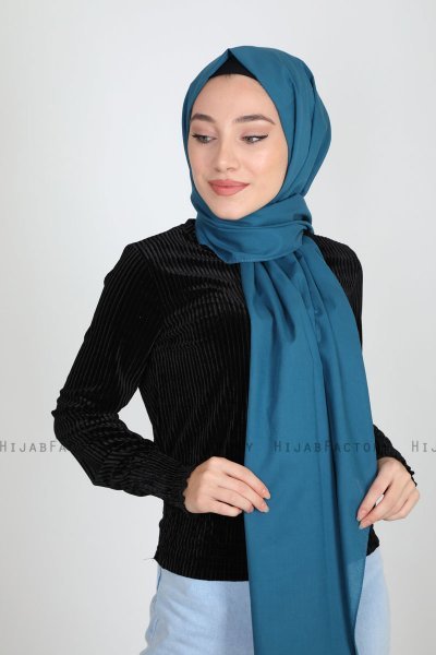 Alida - Hijab De Algodón Petrol - Mirach