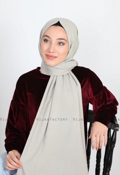 Alida - Hijab De Algodón Taupe - Mirach