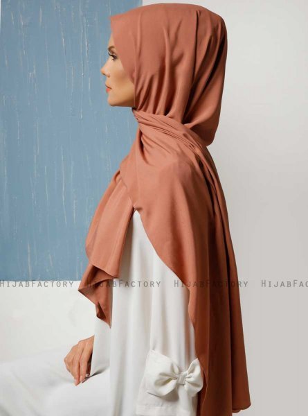 Alida - Hijab De Algodón Terracotta - Mirach
