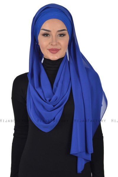 Alva - Hijab & Pañuelo Práctico Azul
