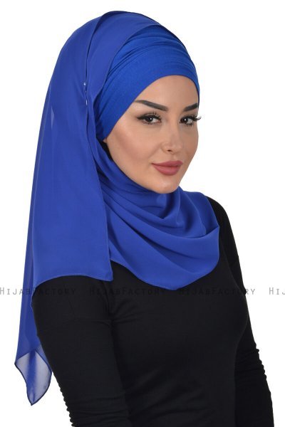 Alva - Hijab & Pañuelo Práctico Azul