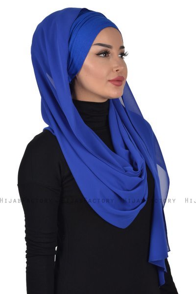 Alva - Hijab & Pañuelo Práctico Azul