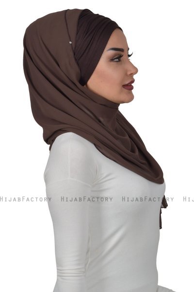 Alva - Hijab & Pañuelo Práctico Marrón