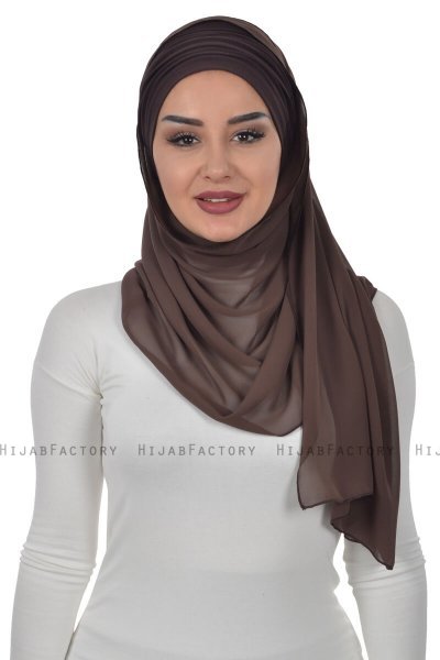 Alva - Hijab & Pañuelo Práctico Marrón