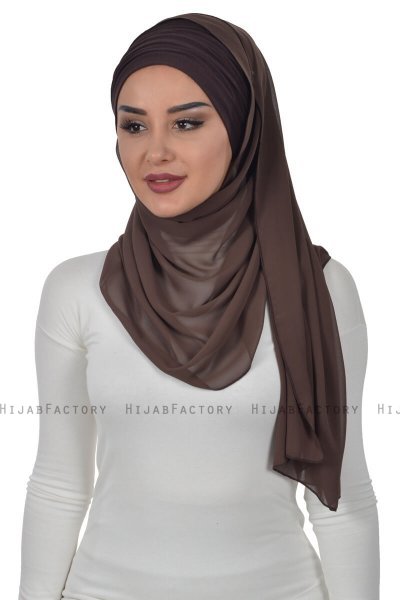Alva - Hijab & Pañuelo Práctico Marrón