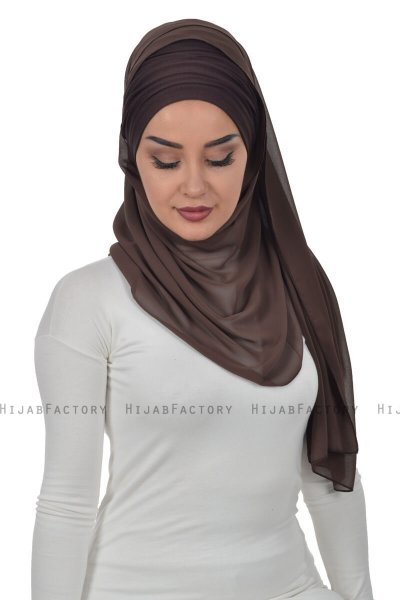 Alva - Hijab & Pañuelo Práctico Marrón