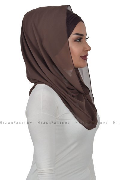 Alva - Hijab & Pañuelo Práctico Marrón