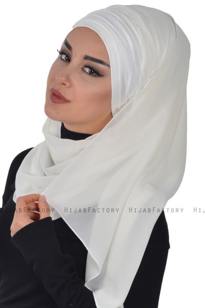 Alva - Hijab & Pañuelo Práctico Crema