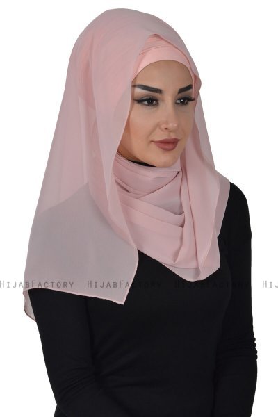 Alva - Hijab & Pañuelo Práctico Rosa De Antaño