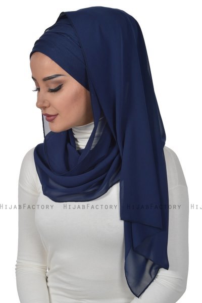 Alva - Hijab & Pañuelo Práctico Azul Marino