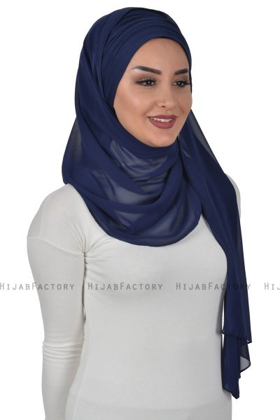 Alva - Hijab & Pañuelo Práctico Azul Marino
