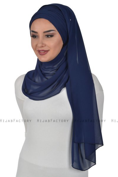 Alva - Hijab & Pañuelo Práctico Azul Marino