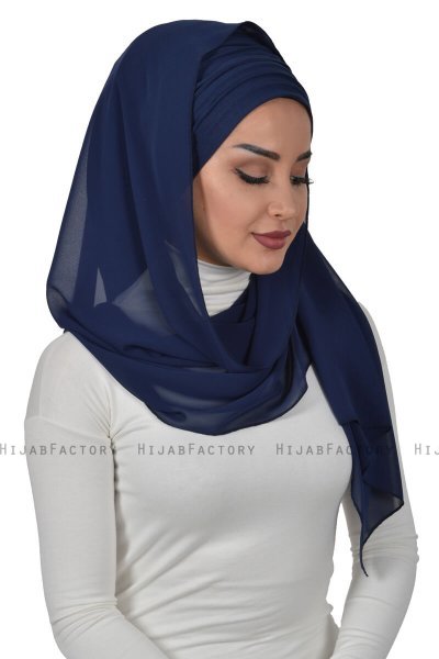 Alva - Hijab & Pañuelo Práctico Azul Marino
