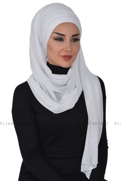 Alva - Hijab & Pañuelo Práctico Blanco