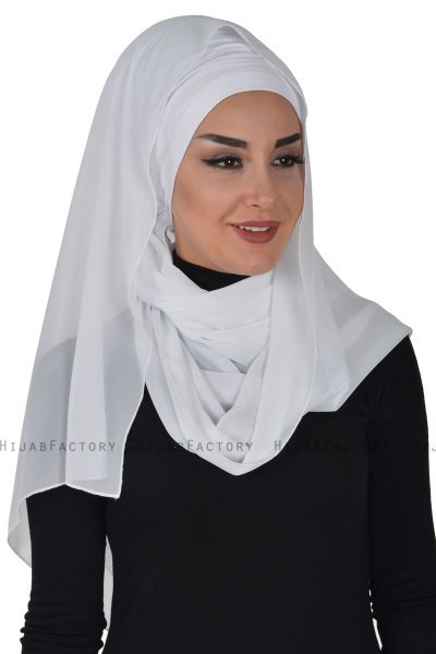 Alva - Hijab & Pañuelo Práctico Blanco