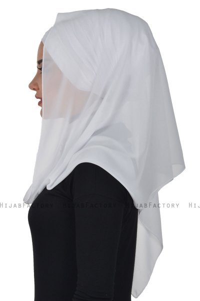 Alva - Hijab & Pañuelo Práctico Blanco