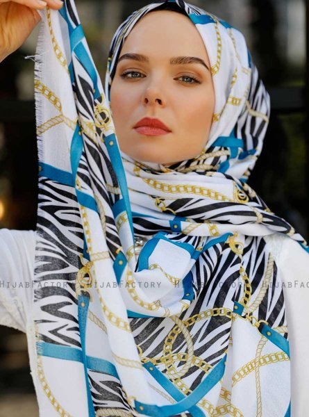 Amapola - Hijab Estampado Petrol - Sal Evi