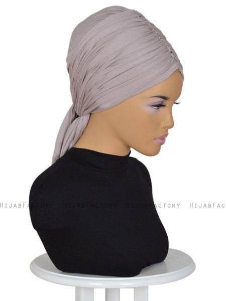 Amy Taupe Bomull Turban Cancer Krebs Ayse Turban 320013-3