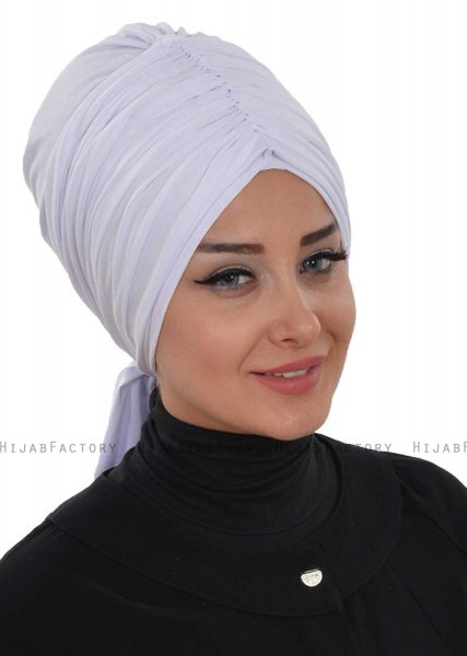 Amy - Turbante De Algodón Blanco - Ayse Turban
