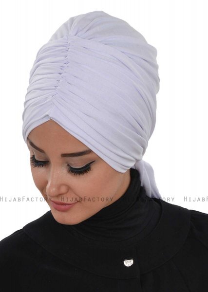 Amy - Turbante De Algodón Blanco - Ayse Turban