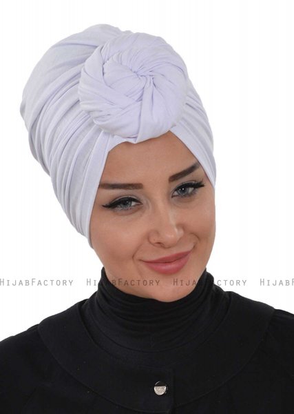 Amy - Turbante De Algodón Blanco - Ayse Turban