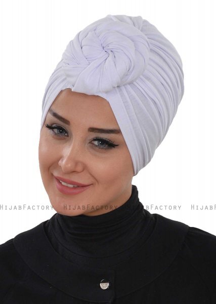 Amy - Turbante De Algodón Blanco - Ayse Turban